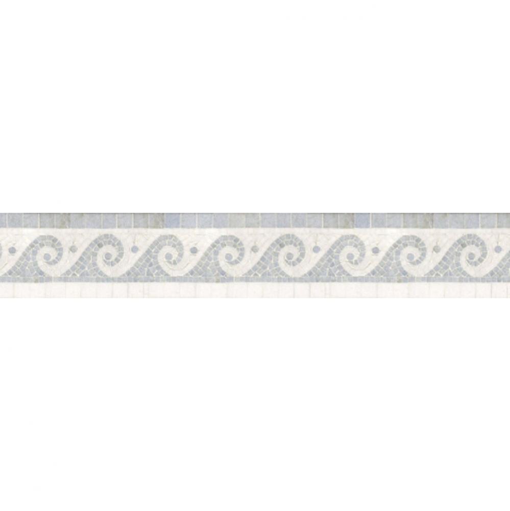 Parramore Paris Wave Border 6 x 12 in Stone Group 1, 2, 3, and 4
