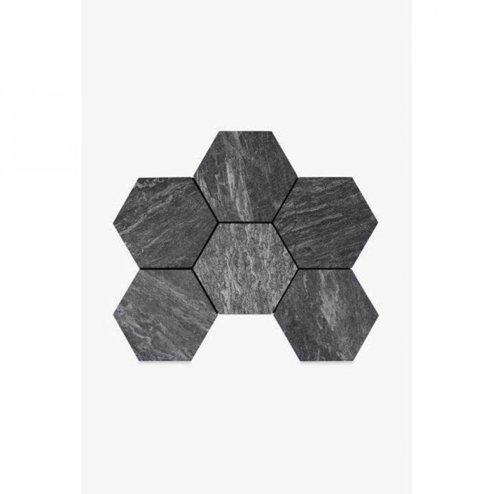 Keystone 6 Hexagon Mosaic in Cascade Gray Honed