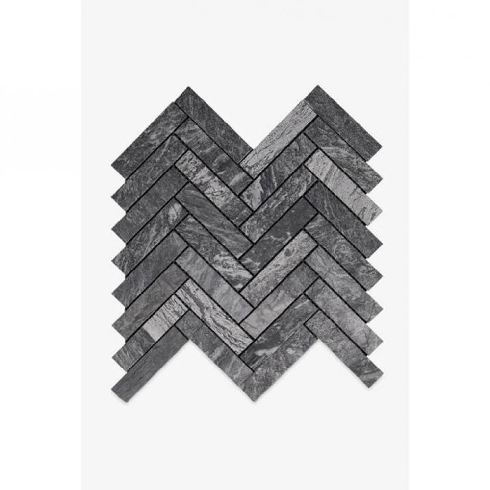 Keystone 2.5cm x 10cm Herringbone Mosaic in Cascade Gray Honed