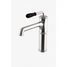 Waterworks 07-15182-75562 - Canteen High Profile Bar Faucet with Oak Lever Handle in Matte Nickel, 2.2gpm