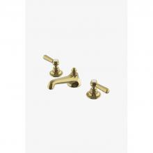 Waterworks 07-97919-74457 - Astoria Low Profile Three Hole Deck Mounted Lavatory Faucet with Metal Hexagonal Lever Handles in