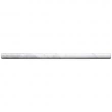 Waterworks 03-08380-28003 - Keystone Pencil Liner 5/8 x 12 in Carrara Honed