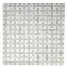 Waterworks 03-82402-96919 - Aqualinea 3/8'' x 1 1/4'' Basketweave Mosaic in Stone Group