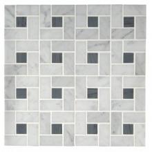Waterworks 03-87104-68167 - Aqualinea 7/8'' x 1 7/8'' Arc D''Midi Mosaic in Stone Group