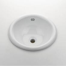 Waterworks 11-61974-45714 - Manchester Drop In Round Vitreous China Lavatory Sink Double Glazed 13 1/4'' x 13