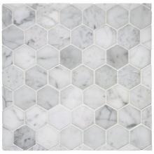 Waterworks 03-88522-76144 - Keystone 2 Hexagon Mosaic in Carrara Polished