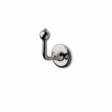 Waterworks 22-78801-59113 - Crystal Single Robe Hook in Unlacquered Brass