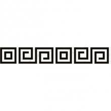 Waterworks 03-62381-57981 - Aqualinea Solid Greek Key Petite Border 3 1/2'' x 12'' in Stone Group 1 and