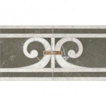 Waterworks 03-47706-72951 - Signet Solid Rivoli Border 6 1/4'' x 12'' in Stone Group 1, 2, 3, and