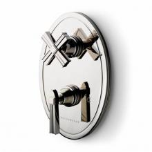 Waterworks 05-31816-83354 - Boulevard Metal Lever Handle Thermostatic with Metal Cross Handle Shutoff Trim in Chrome