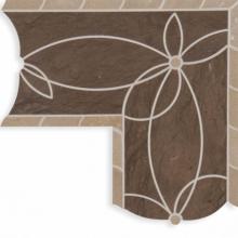 Waterworks 03-13059-94279 - Aqualinea Jasmine Continuous Corner 7 1/8'' x 8'' in Stone Group 1 with Glass