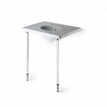 Waterworks 12-99797-10457 - Boulevard Glass Round Two Leg Single Washstand 2 11/16'' x 2 11/16'' x 34