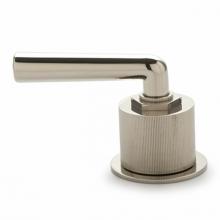 Waterworks 07-66717-31934 - Henry Gooseneck Three Hole Deck Mounted Lavatory Faucet with Coin Edge Cylinders and Lever