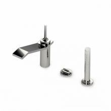 Waterworks 09-68342-98723 - Formwork Deck Mounted Exposed Tub Filler with 2.5gpm Handshower and Metal Joystick Handle in Nicke