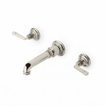 Waterworks 07-74055-24357 - R.W. Atlas Wall Mounted Lavatory Faucet with Metal Lever Handles in Gold,
