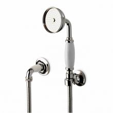 Waterworks 05-85349-54552 - Easton Classic Handshower On Hook with White Porcelain Handle in