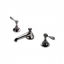 Waterworks 07-37932-16603 - Easton Vintage Low Profile Three Hole Deck Mounted Lavatory Faucet with Metal Lever