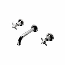 Waterworks 07-36842-76685 - Easton Classic Low Profile Three Hole Wall Mounted Lavatory Faucet with Elongated Spout and Metal