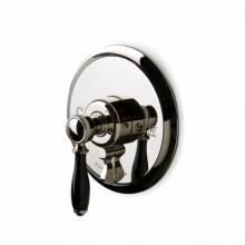 Waterworks 05-65779-00607 - Easton Classic Pressure Balance with Diverter Trim with Black Porcelain Lever Handle in Antique