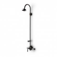 Waterworks 05-95181-67054 - Etoile Exposed Thermostatic System with 4 1/2 Shower Rose and White Porcelain Lever Handle in Matt