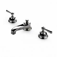 Waterworks 07-66685-26954 - Aero Retro Low Profile Three Hole Deck Mounted Lavatory Faucet with Metal Lever Handles in