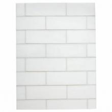 Waterworks 01-09595-58391 - Repose 2 x 6 Staggered Mosaic Stopend in Antique Mirror Glossy Solid