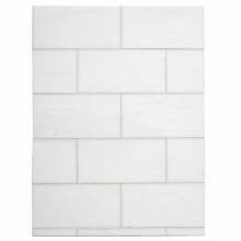 Waterworks 01-95837-99168 - Repose 3 x 6 Staggered Mosaic Stopend in Antique Mirror Glossy Solid