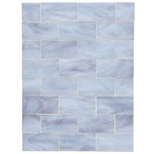 Waterworks 01-05943-96852 - Repose 2 x 4 Staggered Mosaic Stopend in Antique Mirror Glossy Solid