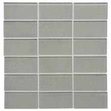 Waterworks 01-91267-89999 - Optix Watercolors 2'' x 4'' Stacked Mosaic in Whidbey White Matte