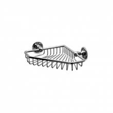 Waterworks 22-66828-99667 - Crystal Wall Mounted Small Corner Soap Basket in Nickel