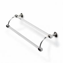 Waterworks 22-85466-96419 - Crystal 23'' Double Glass Towel Bar with Metal Ends in