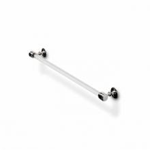 Waterworks 22-31443-22502 - Crystal 23'' Single Glass Towel Bar with Metal Ends in