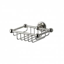 Waterworks 22-09798-53904 - Crystal Wall Mounted Small Single Soap Basket in Unlacquered Brass