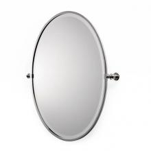 Waterworks 21-33603-43256 - Crystal Metal Oval Wall Mounted Tilting Mirror 27 13/16 x 29 15/16 x 2 3/4 in Chrome