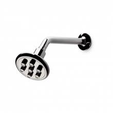 Waterworks 05-57530-89780 - .25 4 1/4 Shower Head, Arm and Flange with Fixed Spray in Unlacquered Brass, 2.5gpm