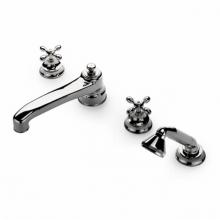 Waterworks 09-16011-43755 - Aero Retro Low Profile Concealed Tub Filler With Handshower and Metal Cross Handles in