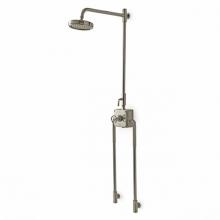 Waterworks 05-08310-93671 - R.W. Atlas Exposed Thermostatic System with 8'' Shower Rose, Arm, Metal Wheel and Lever