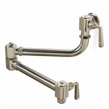 Waterworks 07-64316-08103 - R.W. Atlas Wall Mounted Articulated Pot Filler, Metal Lever Handles in Burnished