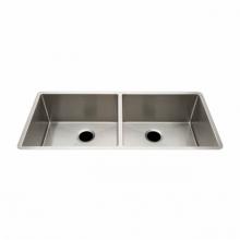 Waterworks 11-90255-53860 - Kerr 35 3/4 x 18 1/2 x 10 5/8 Twin Stainless Steel Kitchen Sink with Rear Drains