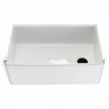 Waterworks 11-77249-78653 - Clayburn 29 3/4 x 17 7/8 x 10 Fireclay Farmhouse Apron Kitchen Sink with End Drain in White