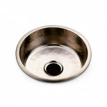 Waterworks 11-16658-61837 - Normandy 17 11/16 x 17 11/16 x 6 1/2 Hammered Copper Round Kitchen Sink with Center Drain in Unlac