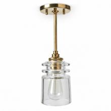 Waterworks 18-27653-87034 - Watt II Ceiling Mounted Pendant with Glass Shade in Unlacquered