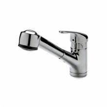 Waterworks 07-06431-37076 - Margot One Hole Low Profile Kitchen Faucet with Pull-Out Spray and Metal Lever Handle in Chrome
