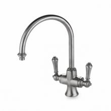 Waterworks 07-80180-17133 - Calais One Hole Gooseneck Kitchen Faucet, Metal Lever Handles in