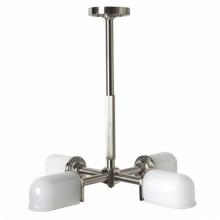 Waterworks 18-65684-80319 - R.W. Atlas Ceiling Mounted Four Light Pendant with Glass Shades in Burnished