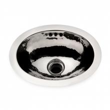 Waterworks 11-33943-68765 - Normandy Drop In or Undermount Oval Hammered Copper Lavatory Sink 13 3/16'' x 10