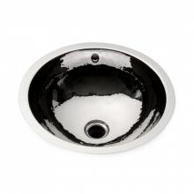 Waterworks 11-87696-57856 - Normandy Drop In or Undermount Round Hammered Copper Lavatory Sink 13 9/16'' x 13