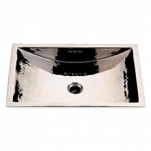 Waterworks 11-92253-47683 - Normandy Drop In or Undermount Rectangular Hammered Copper Lavatory Sink 13 9/16'' x 8