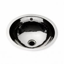 Waterworks 11-79059-70425 - Normandy Drop In or Undermount Round Hammered Copper Lavatory Sink 18 1/8'' x 18