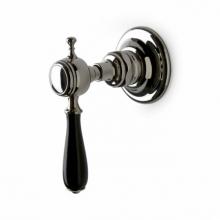 Waterworks 05-10345-90282 - Julia Volume Control Valve Trim with Black Porcelain Lever Handle in